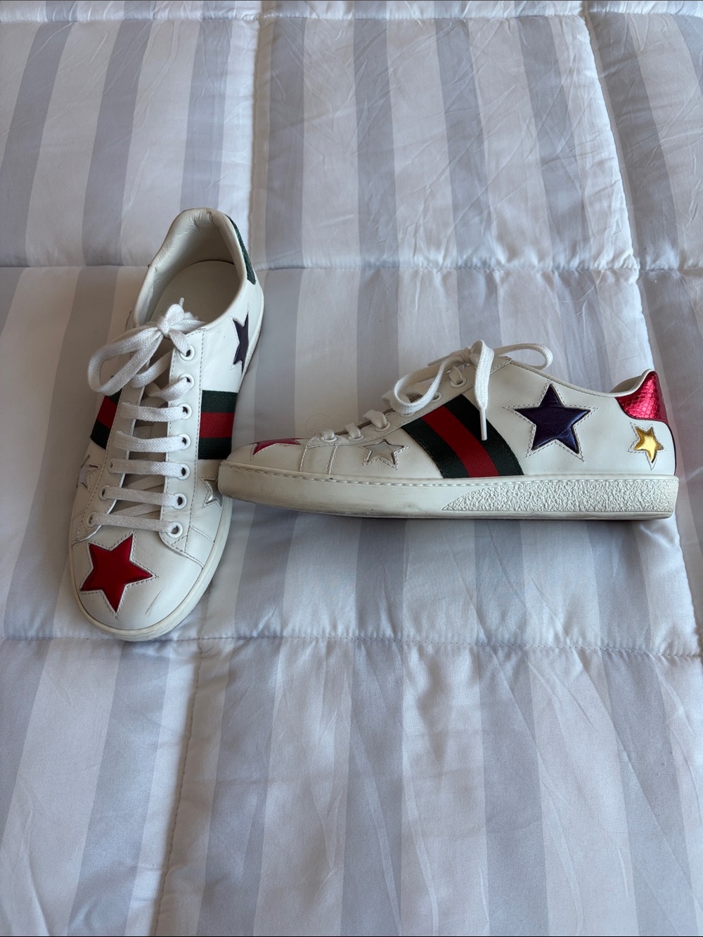 Women’s GUCCI Ace Sneakers, size 37.5 EU
